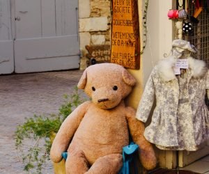 Photo by Elisa Schmidt life-sized bear plsuh oty